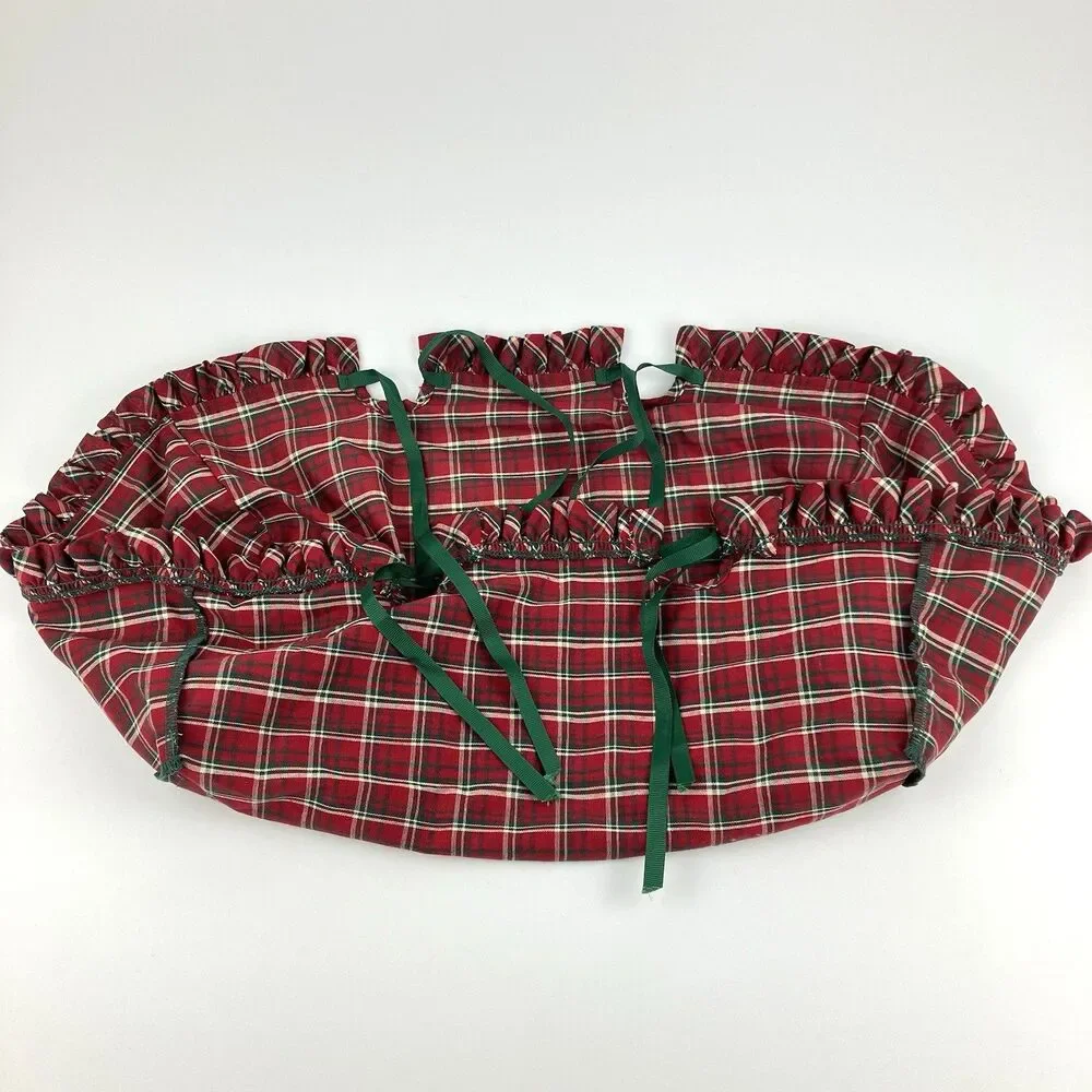 Longaberger Plaid Tidings Gathering Basket Liner | 16x9x6